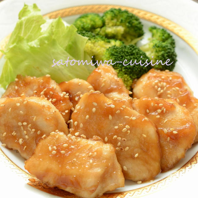 お弁当に【テリッと絡む！鶏むね照り焼き】お肉しっとり甘辛タレが旨！｜３STEP米粉料理
