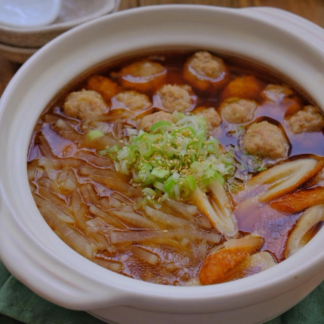 ＊鶏団子とちくわと大根の鍋＊