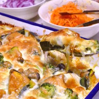 かぼちゃとブロッコリーの豆乳グラタン～スパイス大使