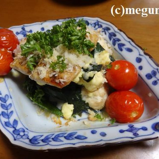 鶏むね肉とクリームチーズのパン粉焼き