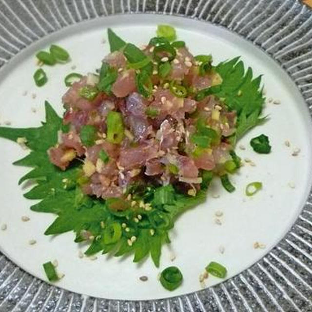 鯵のたたきで、週末居酒屋晩ご飯