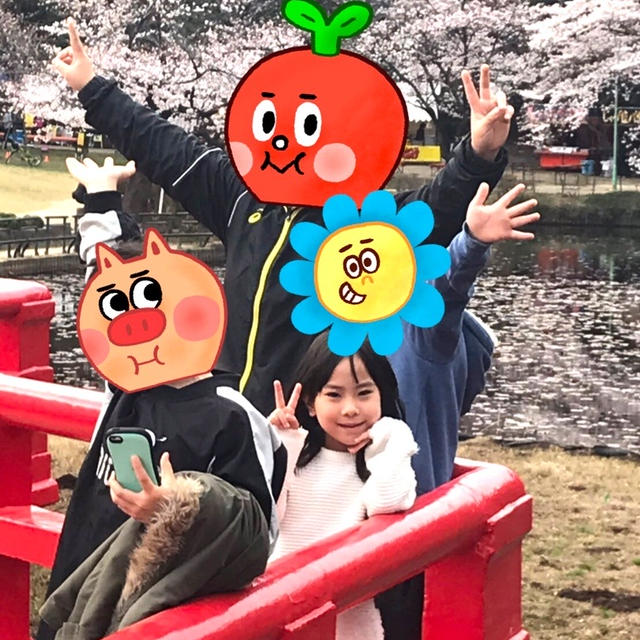 杏ちゃん、お花見に行きました！