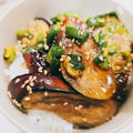 【レシピ】息子くん達の食べるペースが早い♡茄子のうまうま丼
