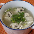 365日汁物レシピNo.247「椎茸団子の春雨スープ」