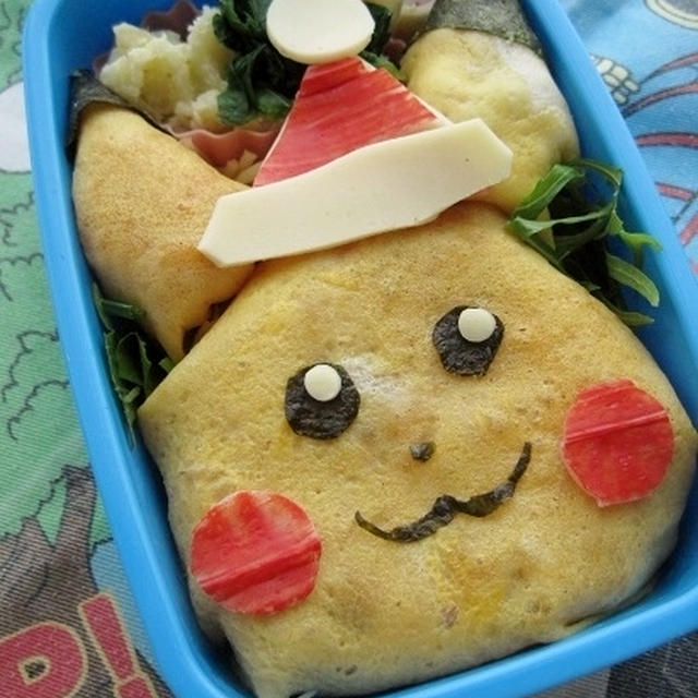 ピカチュウサンタさん弁当 キャラ弁 幼稚園 By イロハさん レシピブログ 料理ブログのレシピ満載