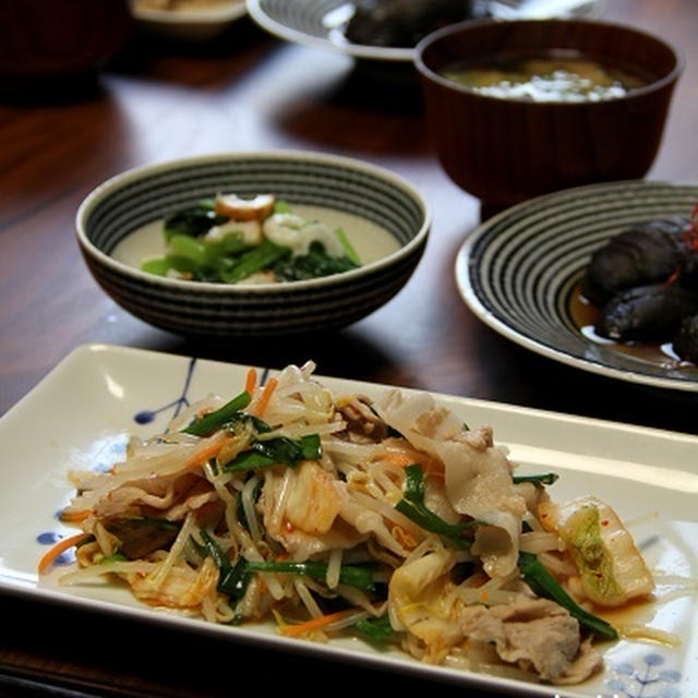 野菜たっぷり！冷しゃぶキムチ。
