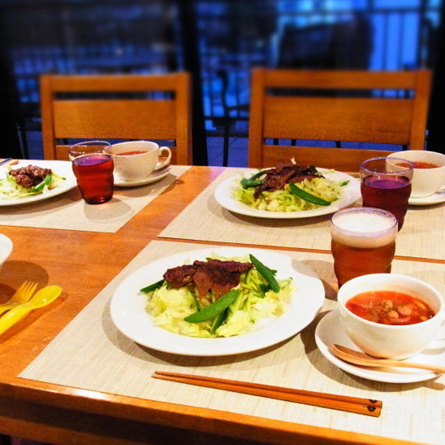 上達した事☆牛肉サラダ丼♬