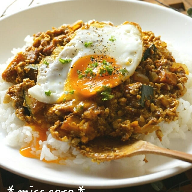 ＊ヘルシーやのに激ウマ♪かぼちゃと豆腐のドライカレー＊