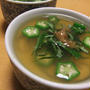 オクラ梅しそ餡かけ冷やし茶碗蒸し