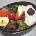 朝からハンバーグ弁当