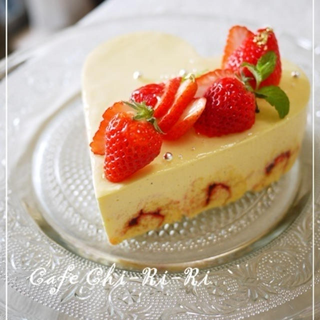 ハート型のバニラムースケーキ By Chi Ri Riさん レシピブログ 料理ブログのレシピ満載