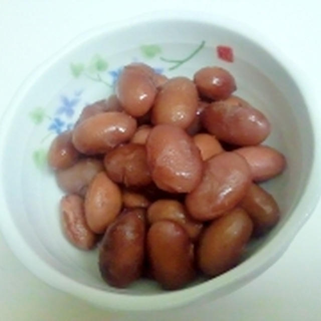 一晩浸けない金時豆の甘煮