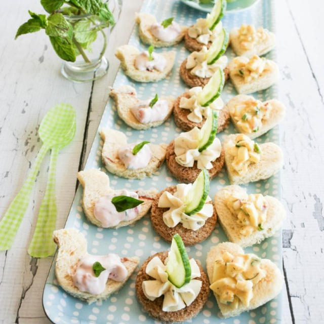 Easter Open Sandwich Bites ミニオープンサンドイッチ
