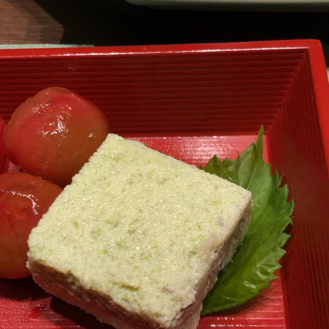 お盆の一日目 天ぷらと枝豆豆腐