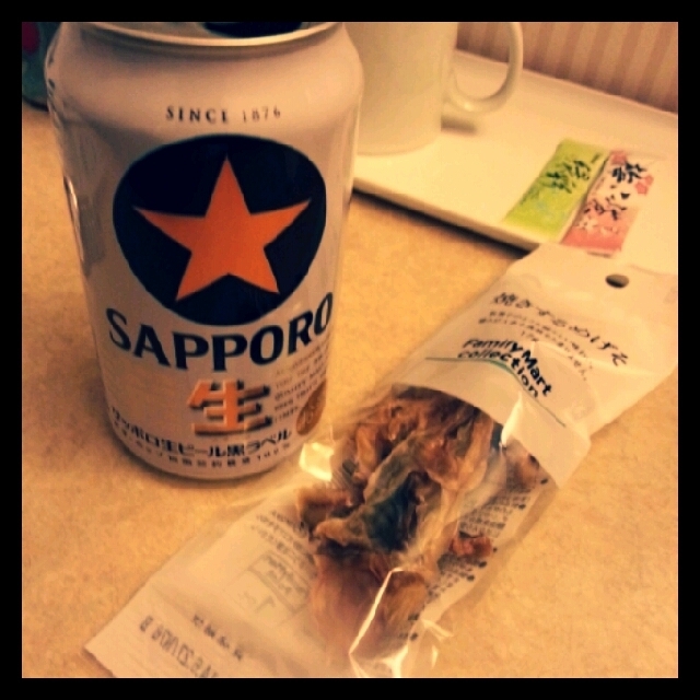 ビールとするめ♡