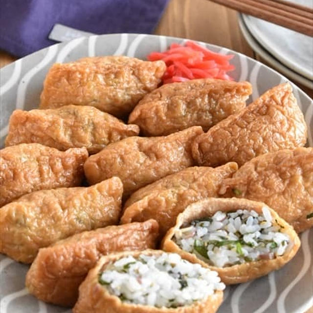 さっぱりとした美味しさ！大葉とみょうがのいなりずし