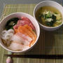 海鮮丼とかき玉汁