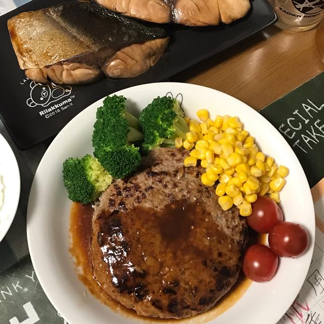 【こどもごはん】先日のこども晩御飯☆ハンバーグは、どんな大きさ？