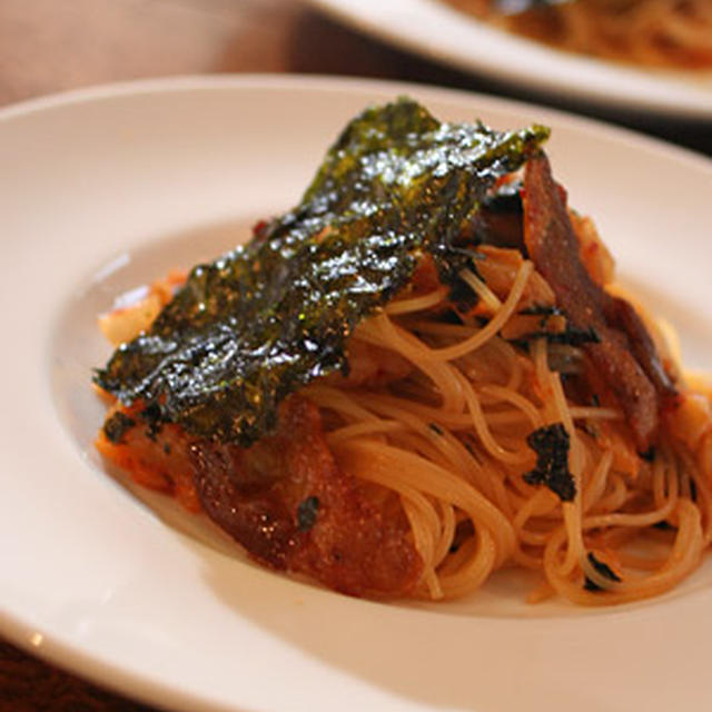 Capellini con Buta e Kimuchi