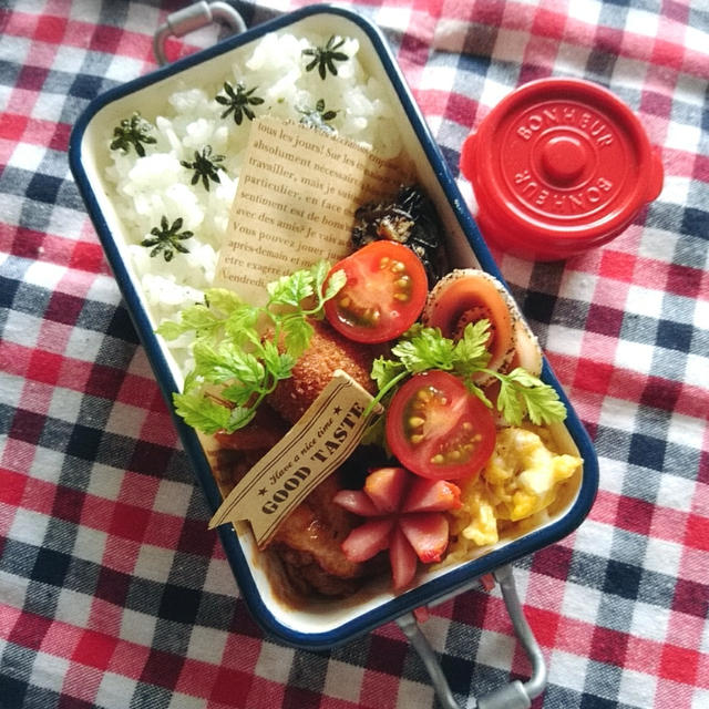 ポークチャップのお弁当と我が家のルール～6月7日