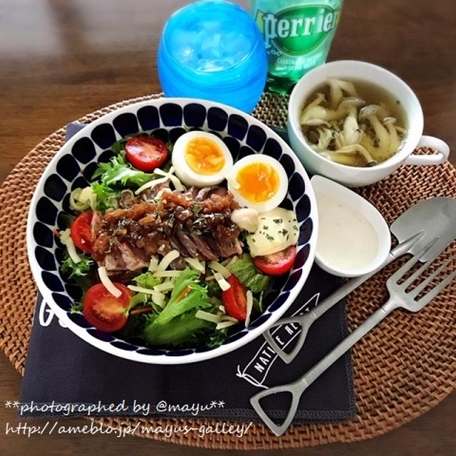 サラダローストビーフ丼と盛り付けのちょっとしたコツ By Mayuさん レシピブログ 料理ブログのレシピ満載