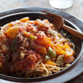 ありもの野菜のトマトパスタ