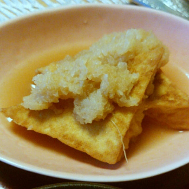 厚揚げのみぞれ煮　めんつゆでサクッと