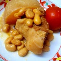 豚肉と大根、大豆の炊飯器煮もの