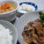 豚肉の生姜焼き、野菜スープ