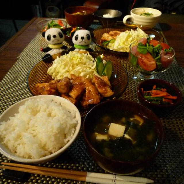 鶏ムネのオニオンソテー献立