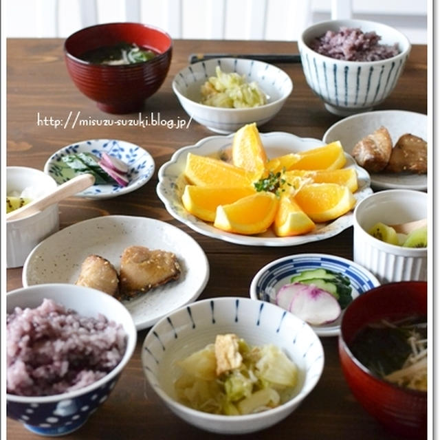 作りおき活用！！和食で朝ごはん