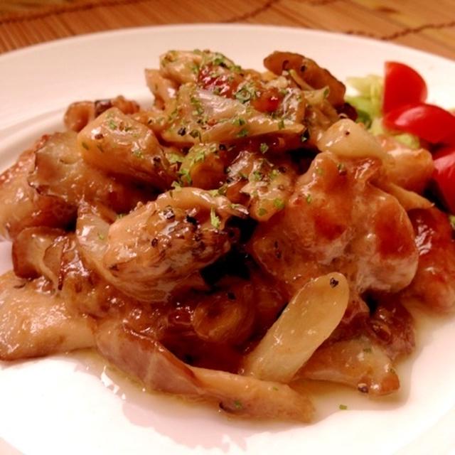 鶏肉と舞茸の柚子胡椒マヨソテー♡