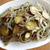 さつまいもと玉ねぎの黒ごまパスタ