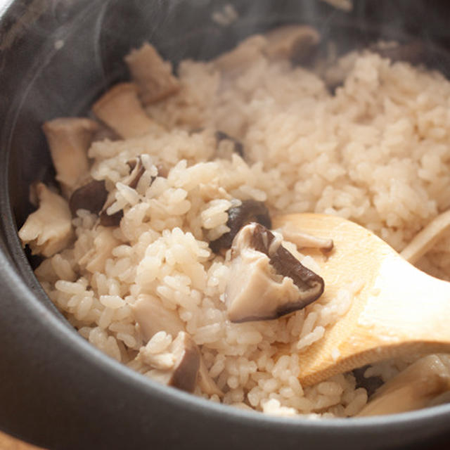 めんつゆで『きのこの炊き込み御飯』