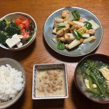 メカジキと野菜の黒酢炒め