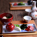 「本マグロの漬けとぶぶ豆腐の揚出し」