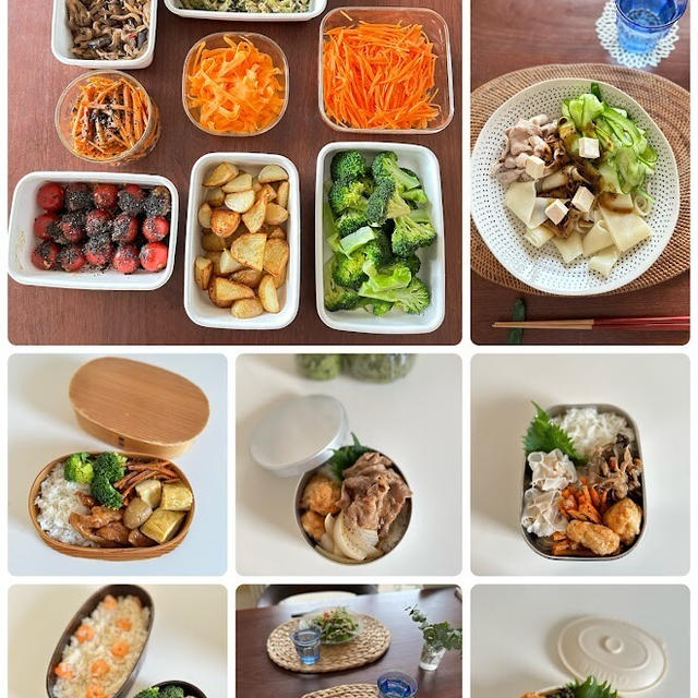先週1週間のつくりおきおかずと、それを使って作る昼ごはん、晩ごはん、お弁当、神戸元町・西宮・梅田でおすすめのランチのお店などなど