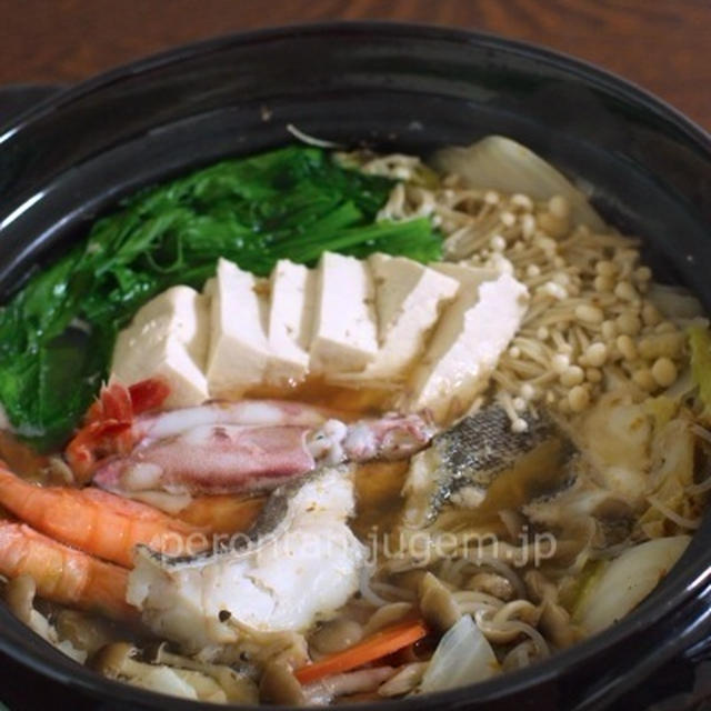 海鮮鍋♪野菜もたくさん食べられます！札幌では初雪