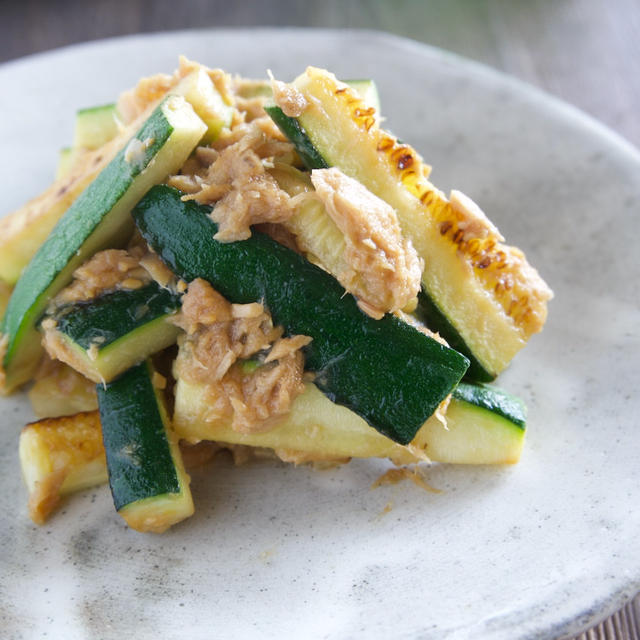 ズッキーニのツナ味噌炒め＊子どもと食べる夏野菜の料理レシピ