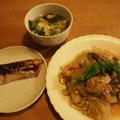 鰆の塩麹漬けとあんかけ焼きそば