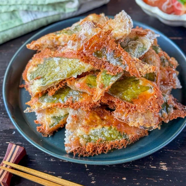 このパリパリサクサクたまらん☆紫蘇チーズカリカリ