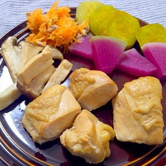 スモークチキンとお好み野菜蒸し