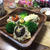 黒胡麻入り☆春野菜のせ♪ヘルシーシューマイ