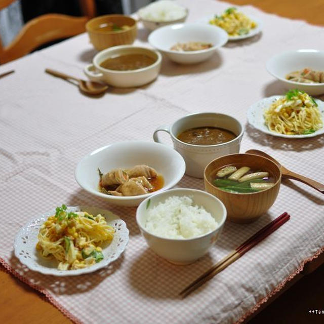 巻き巻きいんげんのしっとり煮とカロリーオフのスパサラ、それからマイスリッパについて