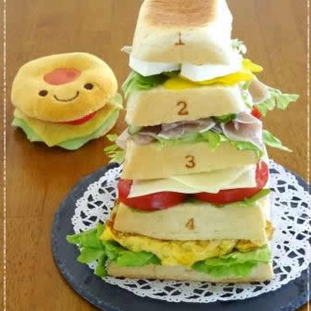 土曜のブランチは☆とび箱パンのサンドイッチ