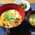半熟親子丼となめことオクラの大根おろし和えでうちごはん（レシピ付）と冬山の鳥海山