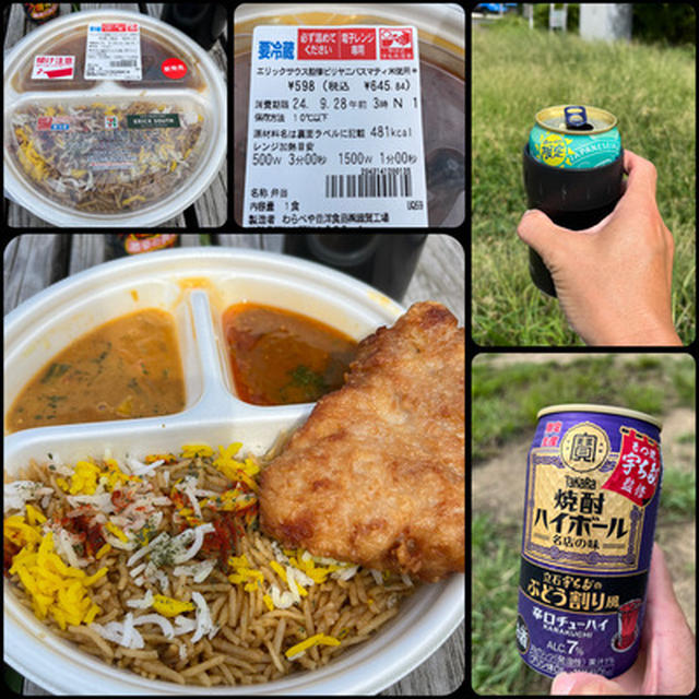 セブンイレブンの「ビリヤニ」で公園飲み