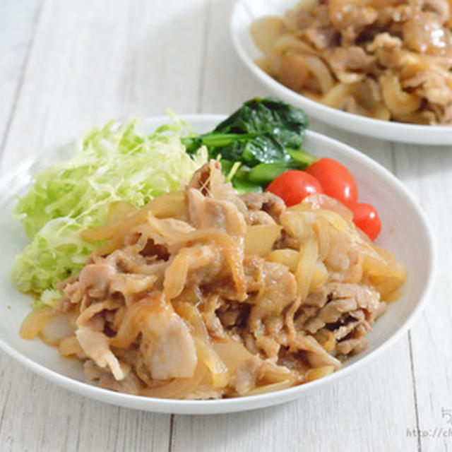 新玉たっぷり豚しょうが焼きのごはんの日。