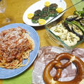 オーブンで焼くだけ＋簡単なソースで即イタリアン！「野菜のオーブン焼き南イタリアソース」とほうれん草どっさり！「ほうれん草のポルペッテ（肉だんご風）」