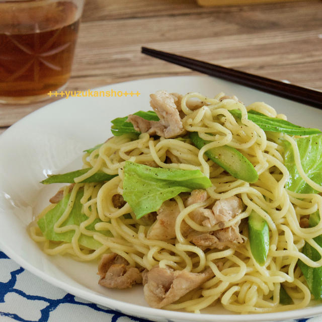休日の子どもとのお昼ご飯・お手伝いに 春キャベツの塩焼きそば